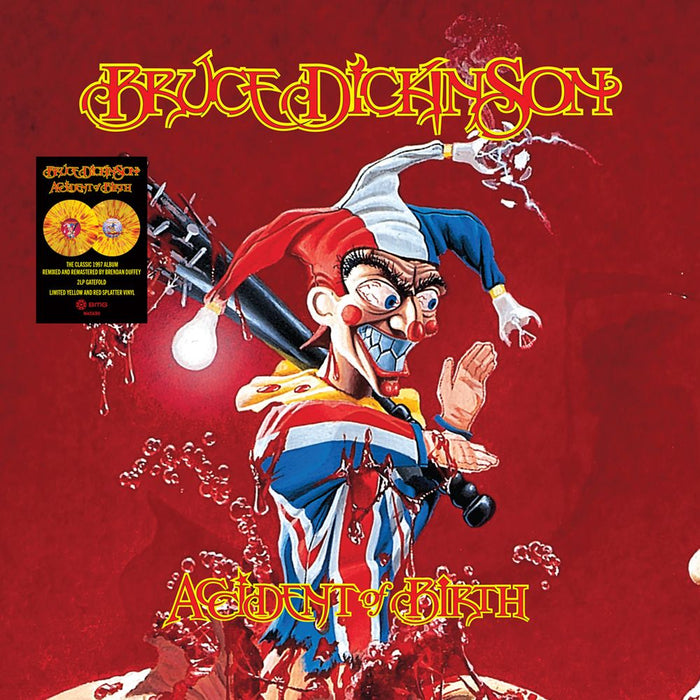 Bruce Dickinson Accident of Birth (2026 Remix) Vinyl LP Yellow & Red Splatter Colour NAD 2026 Due Out 17/10/26
