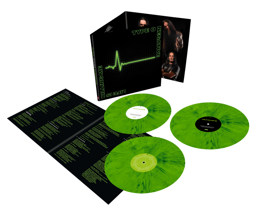 Type O Negative Life Is Killing Me Vinyl LP Green w/Black Mix Colour 2024