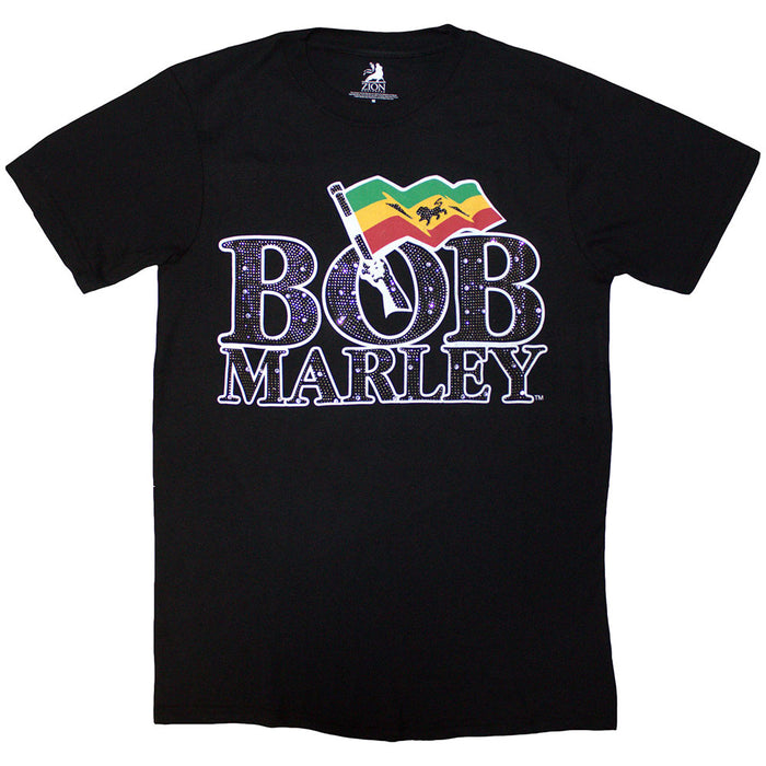 Bob Marley Flag Logo Black XX-Large T-Shirt
