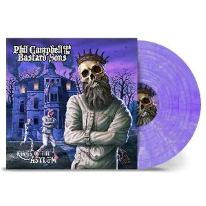 Phil Campbell and the Bastard Sons Kings Of The Asylum Vinyl LP White/Purple Marble Colour 2023