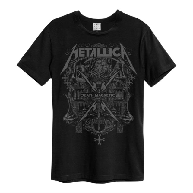 Metallica Death Magnetic Amplified Charcoal Large Unisex T-Shirt