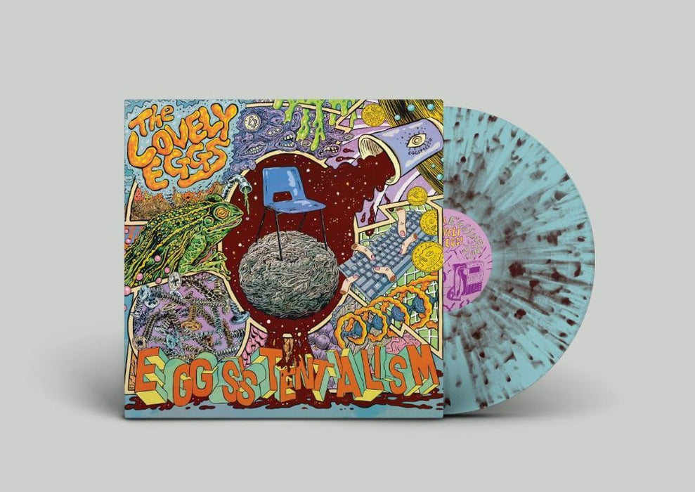 The Lovely Eggs Eggsistentialism Vinyl LP Indies Coffee Splatter on Transparent Blue Colour 2024