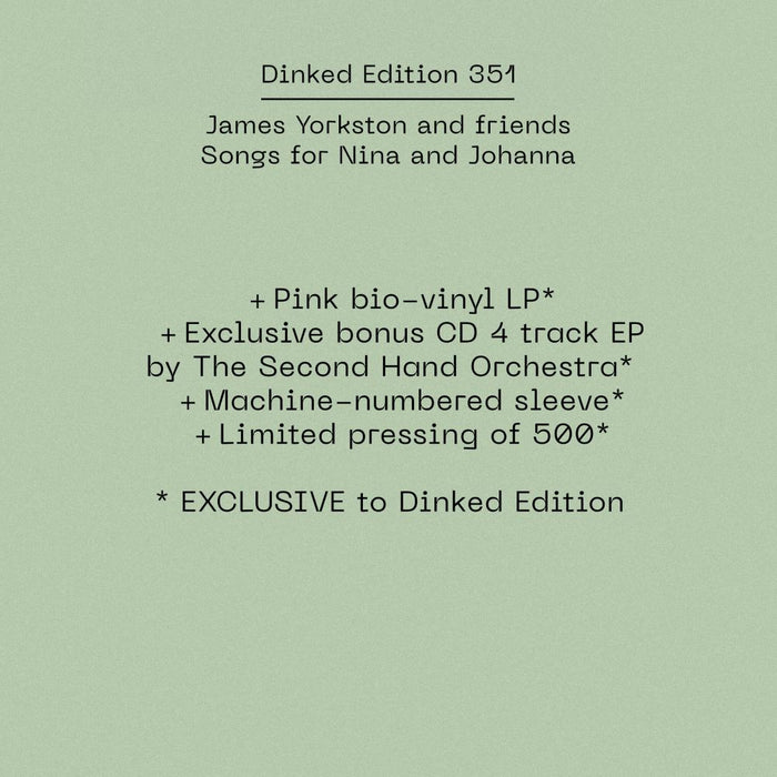 James Yorkston and friends Songs for Nina and Johanna Vinyl LP 2025 Ltd Dinked Edition #351