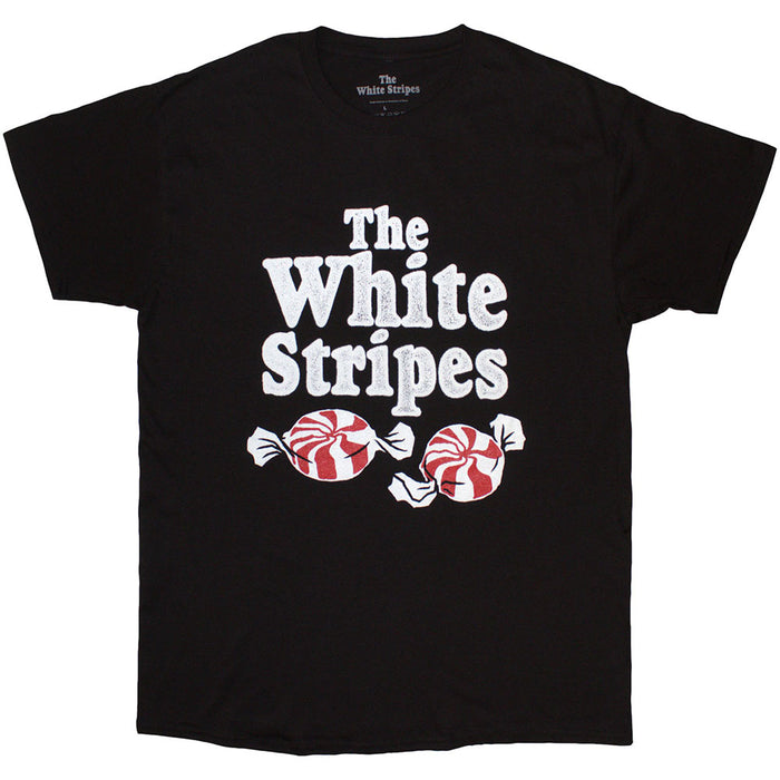 The White Stripes Peppermints Black Medium T-Shirt