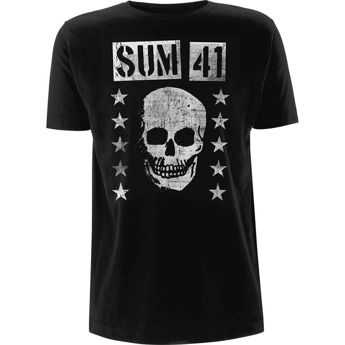 Sum 41 Grinning Skull Black Large Unisex T-Shirt