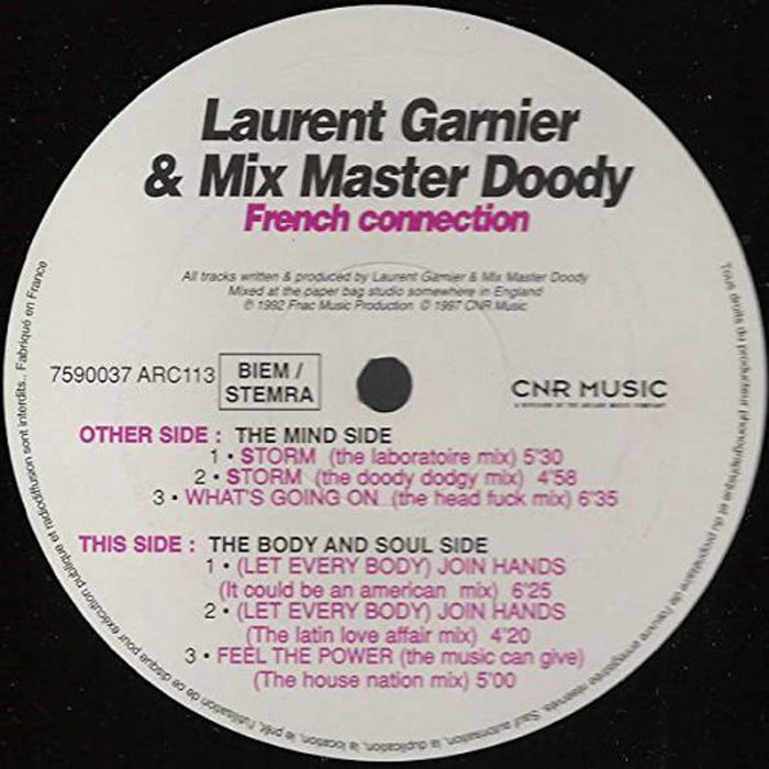 Laurent Garnier French Connection 12" Vinyl EP New 2019