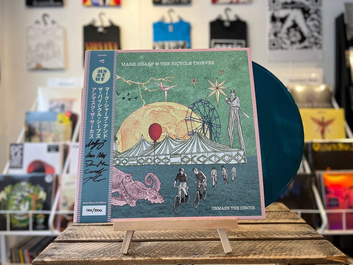 Mark Sharp & The Bicycle Thieves Unmask The Circus Vinyl LP Signed Tra ...