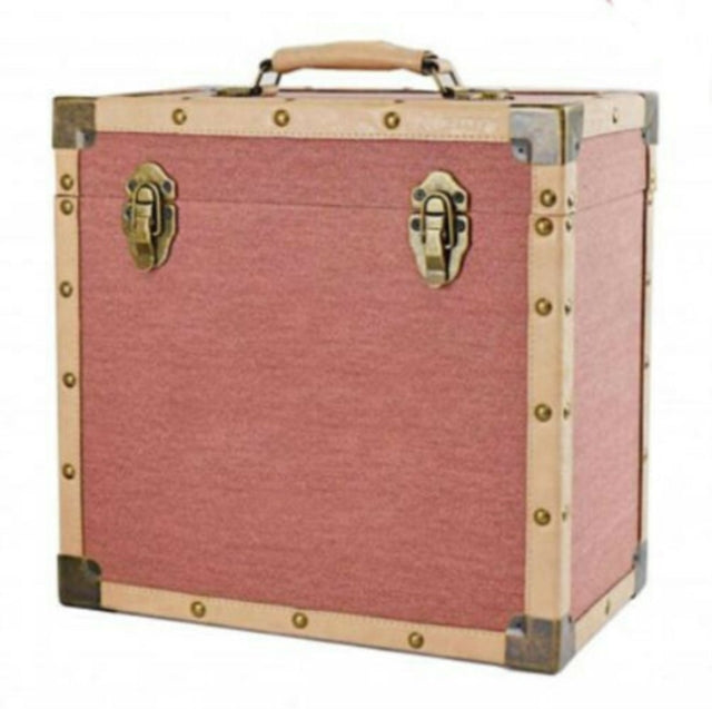 Record Storage Carry Case Burgundy Fabric