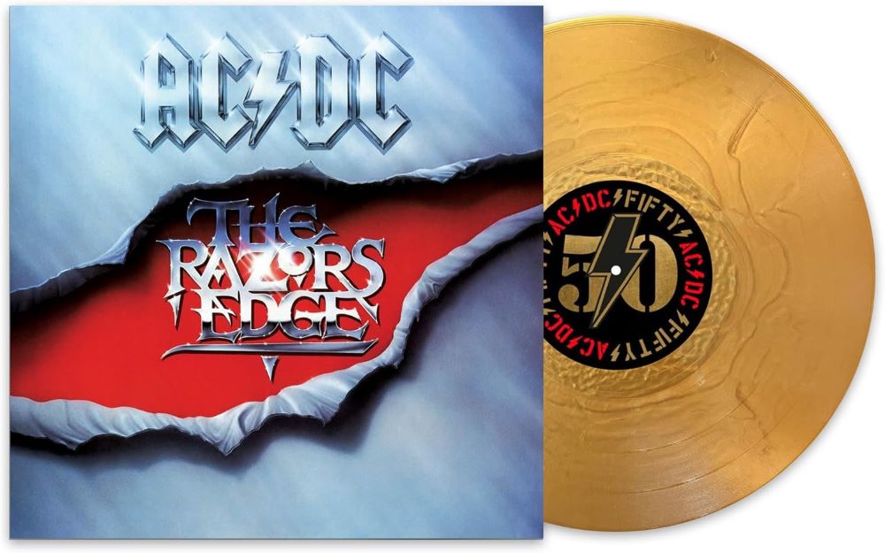 AC/DC The Razors Edge Vinyl LP 50th Anniversary Gold Colour 2024