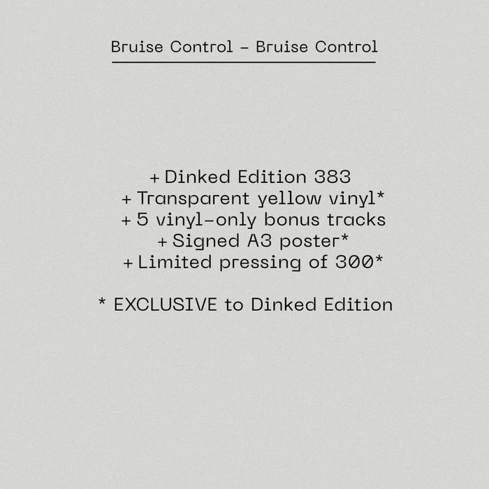 Bruise Control (Self Titled) Vinyl LP 2026 Ltd Dinked Edition #383