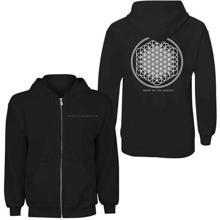 Bring Me The Horizon Flower of Life Ladies Small Zipped Hoodie