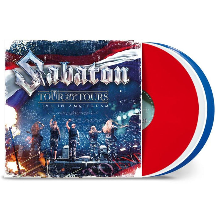 Sabaton The Tour To End All Tours - Live in Amsterdam Vinyl LP Solid Red, White & Blue Colour 2024