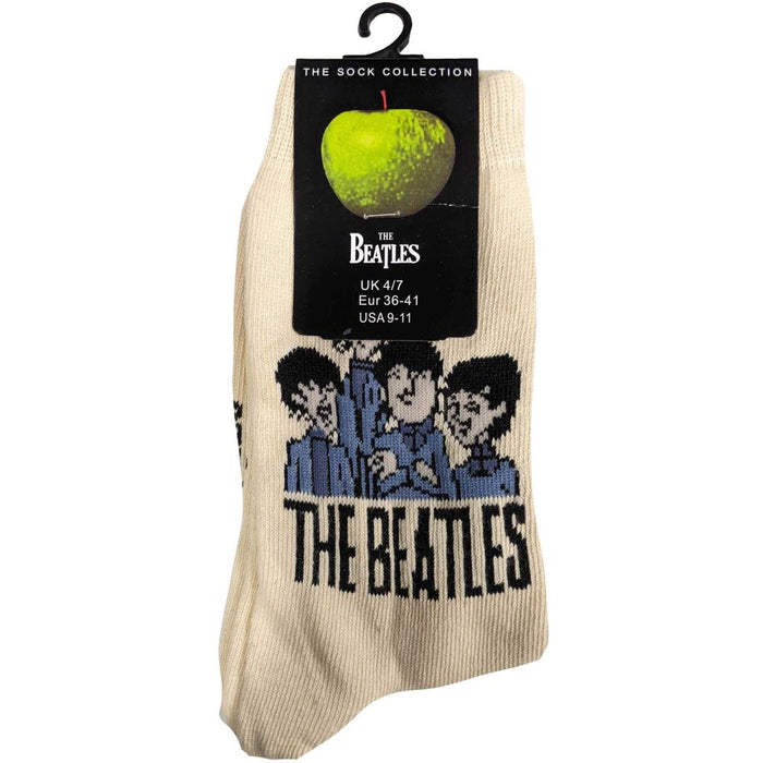 The Beatles Ladies Ankle Socks: Cartoon Group (Uk Size 4 - 7)