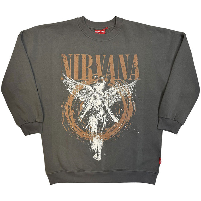 Nirvana In Utero Angel Grey X-Large Sweatshirt
