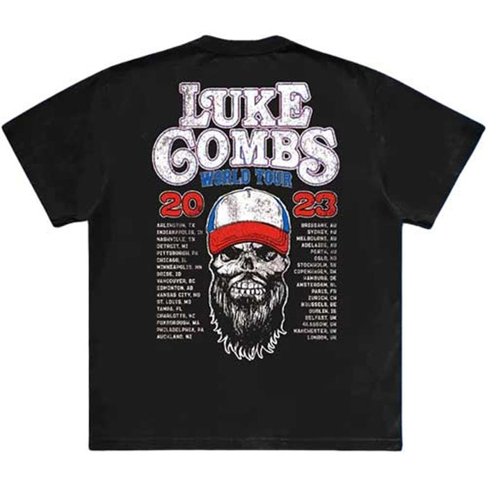 Luke Combs Tour '23 Skull Black Small T-Shirt