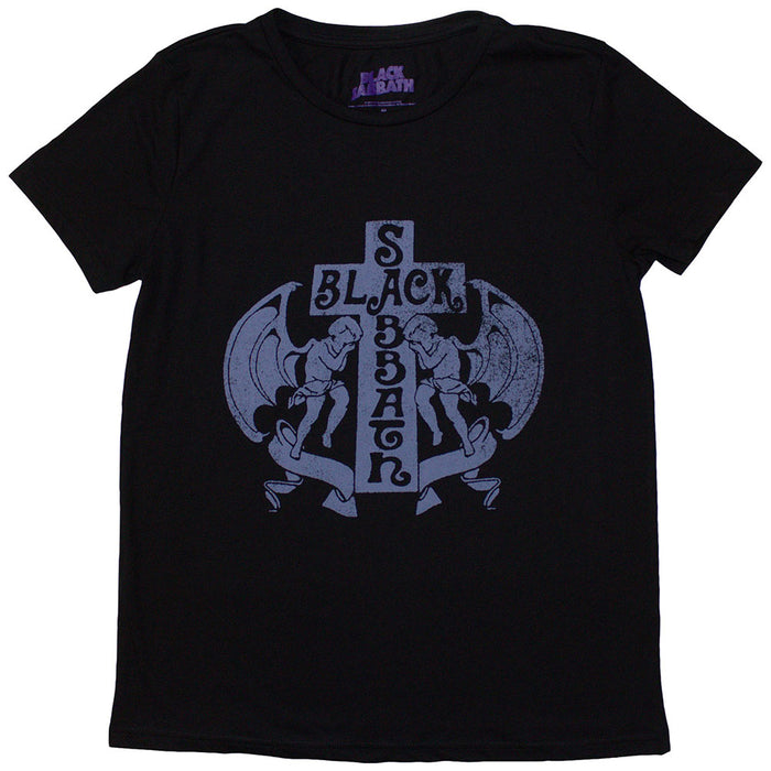 Black Sabbath Angels Black Ladies Small T-Shirt