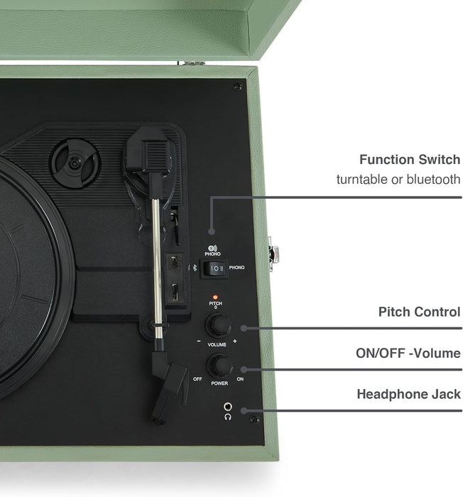 Crosley Voyager Portable Sage Green Turntable