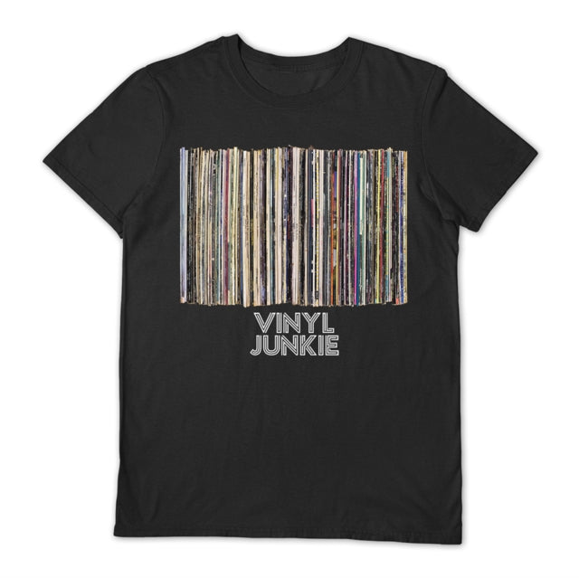 Vinyl Junkie Black Small Unisex T-Shirt