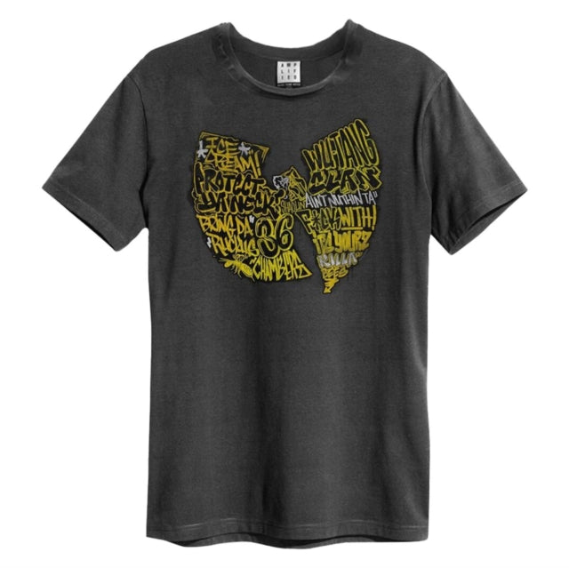 Wu Tang Clan Graffiti Logo Amplified Charcoal Large Unisex T-Shirt