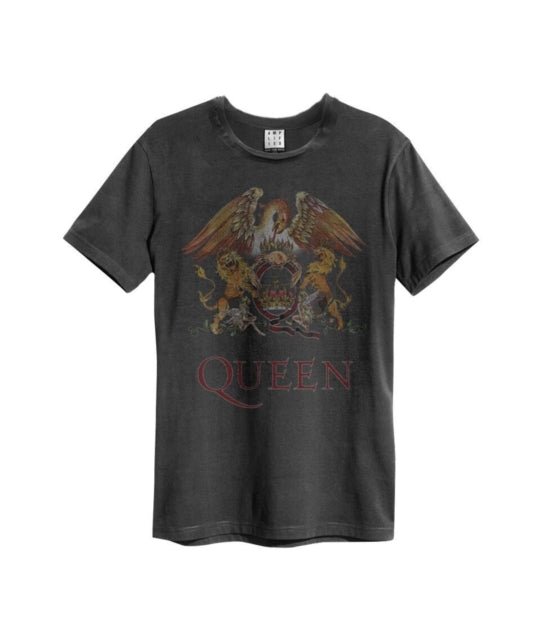 Queen Royal Crest Amplified Vintage Charcoal XL Unisex T-Shirt