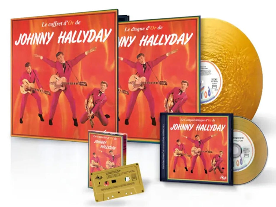 Johnny Hallyday La Coffret D'Or Vinyl LP, CD & Cassette Tape Gold Colour RSD 2024