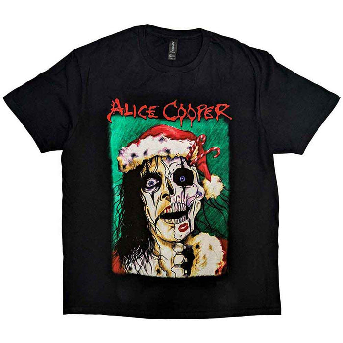 Alice Cooper Xmas Card Black X-Large T-Shirt