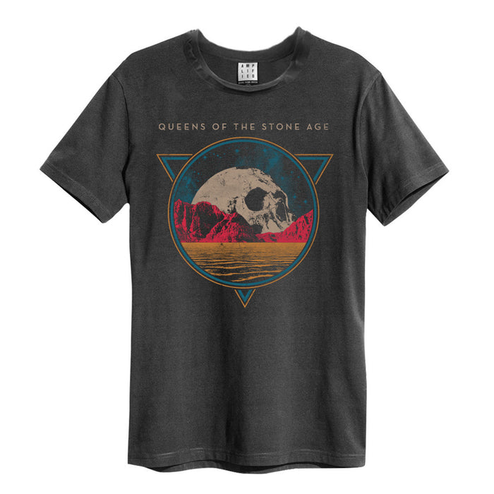 Queen Of The Stone Age Skull Planet Amplified Charcoal Small Unisex T-Shirt