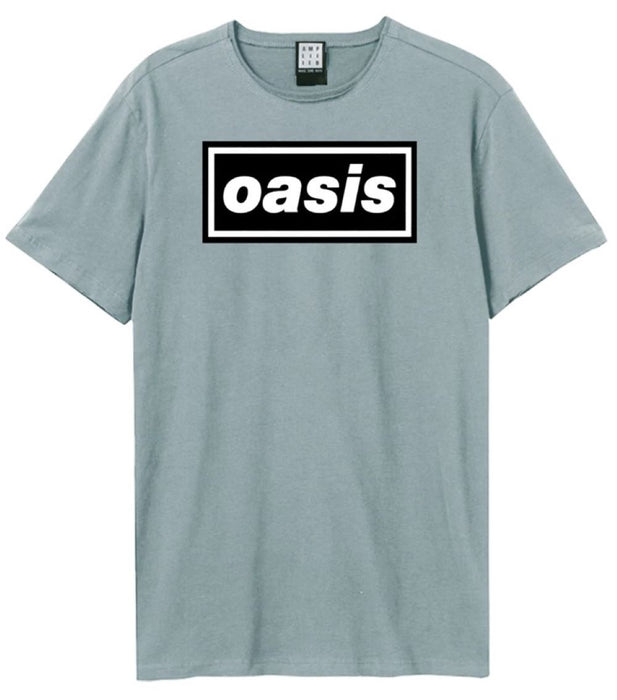 Oasis Logo Amplified Blue Large Unisex T-Shirt