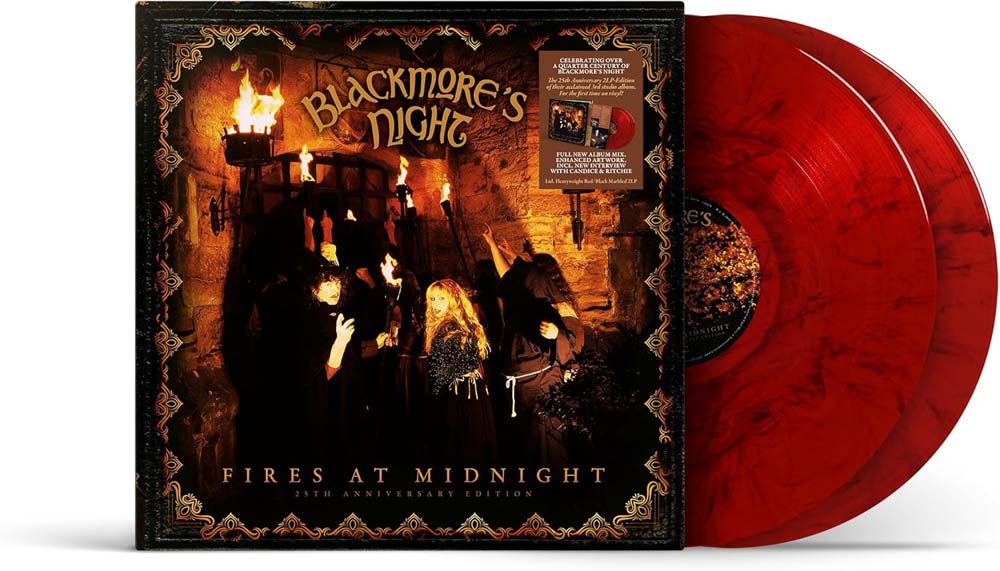 Blackmore's Night Fires At Midnight Vinyl LP Red & Black Marble Colour Due Out 27/09/24