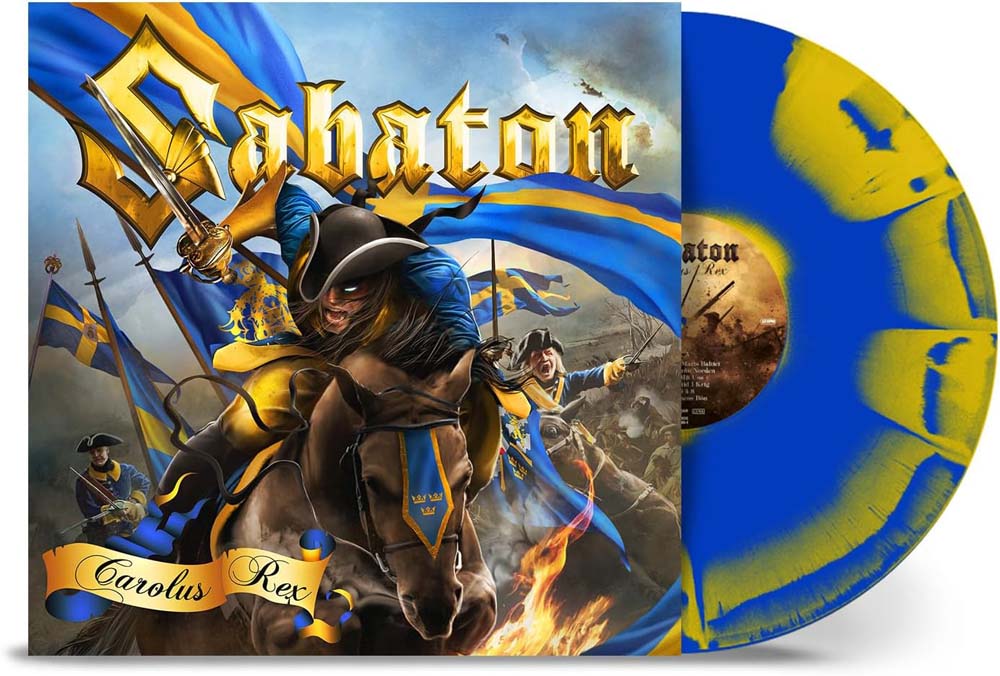 Sabaton Carolus Rex Swedish Version Vinyl LP Blue & Yellow Sunburst Colour 2024