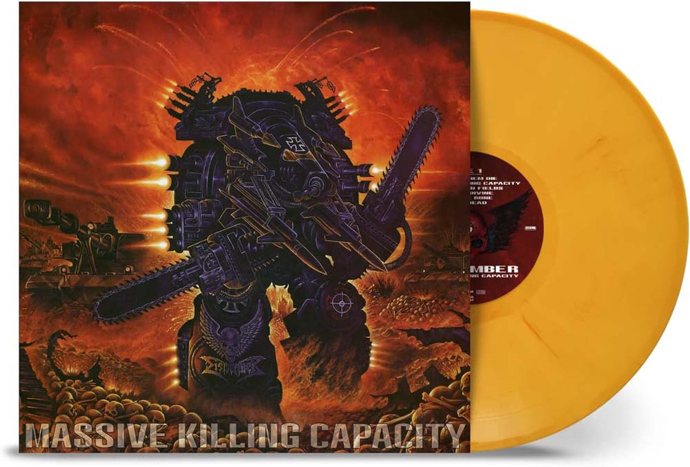 Dismember Massive Killing Capacity Vinyl LP Yellow/Orange Marble Colour 2023