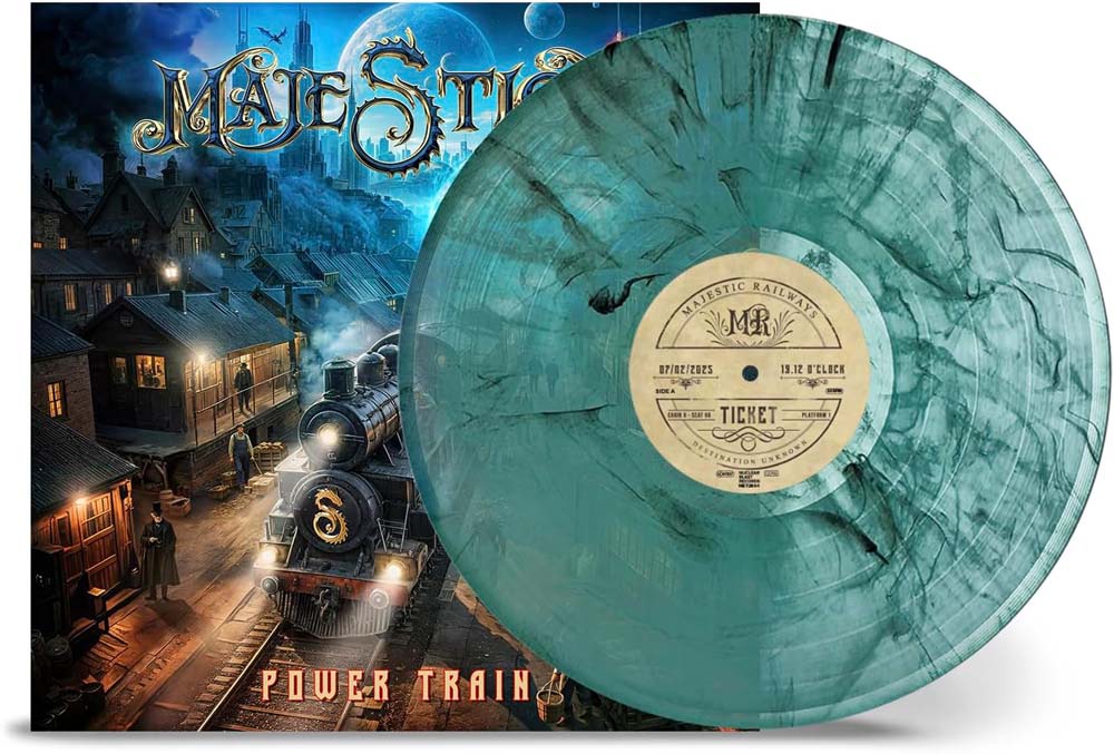 Majestica Power Train Vinyl LP Turquoise w/Black Smoke Colour Due Out 07/02/25