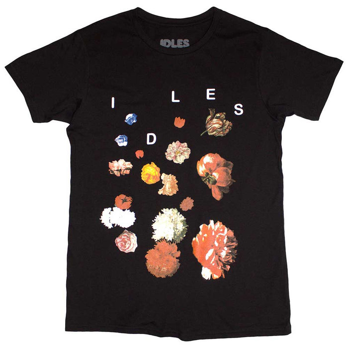 Idles Flowers Black Large  Unisex T-Shirt