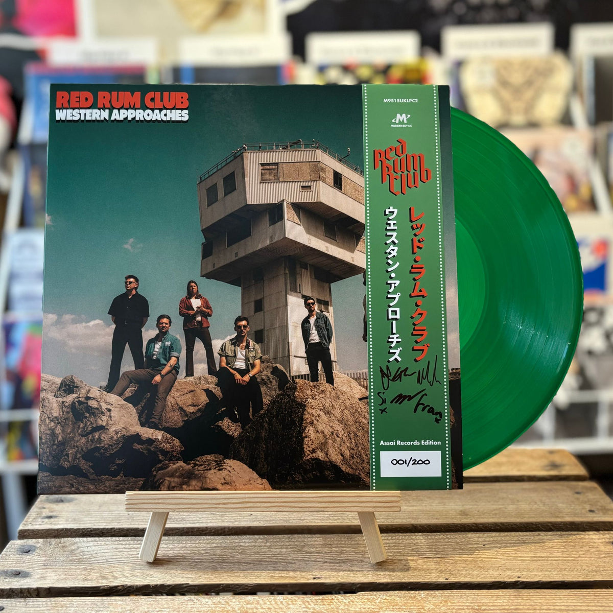Red Rum Club Western Approaches Vinyl LP Transparent Green Colour Sign