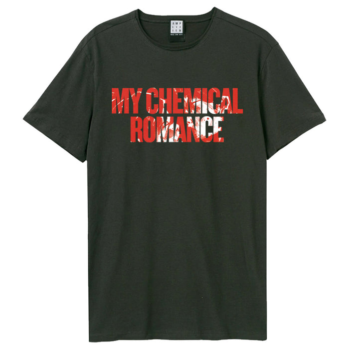 My Chemical Romance Blood Splatter Logo Amplified Charcoal Small Unisex T-Shirt