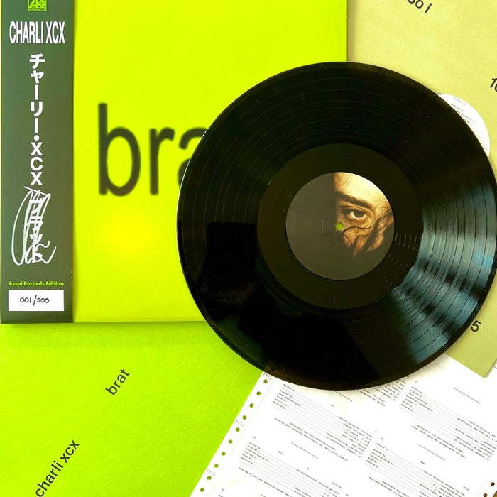 Charli XCX Brat Vinyl LP Signed Assai Obi Edition Translucent Black Colour 2024