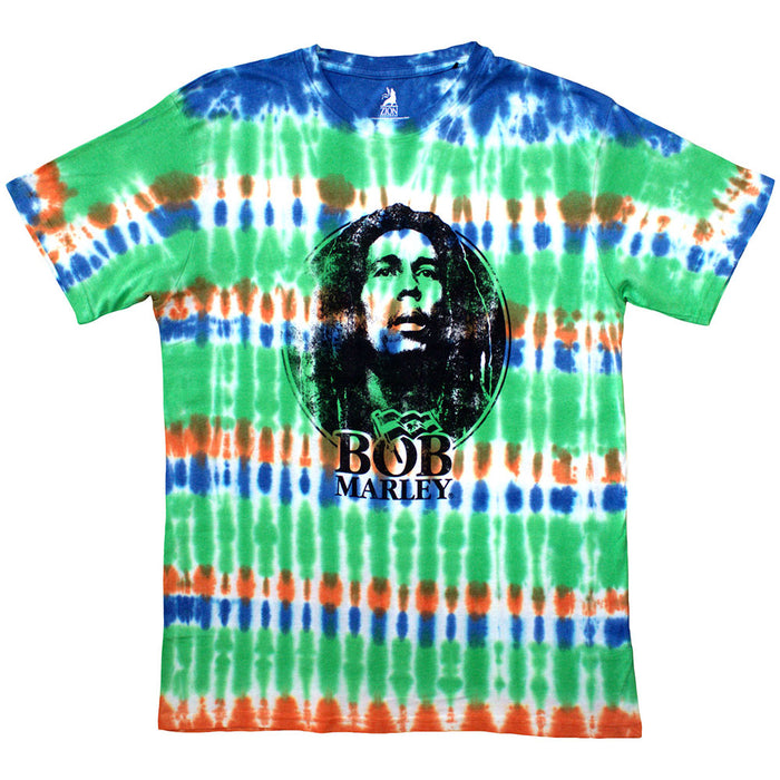 Bob Marley Black & White Logo Dip-Dye On White X-Large T-Shirt