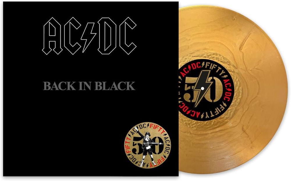 AC/DC Back In Black Vinyl LP Gold Colour 50th Anniversary 2024