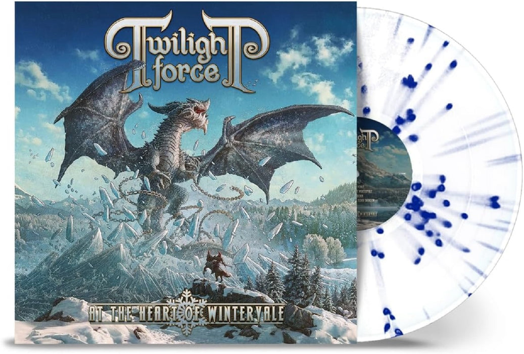 Twilight Force At the Heart of Wintervale Vinyl LP White & Blue Splatter Splatter Colour 2023