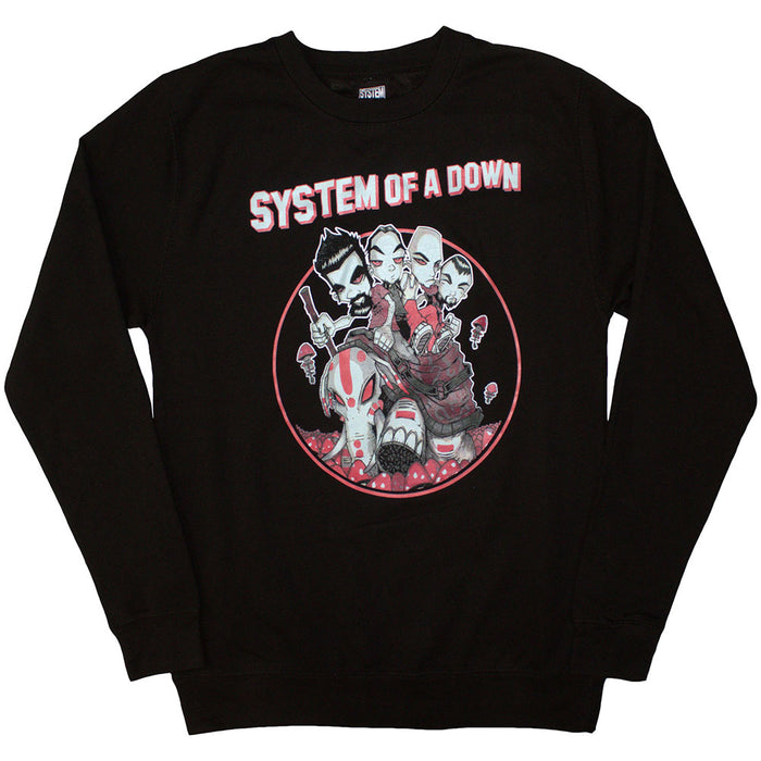 System Of A Down Mushroom People Large Sweatshirt