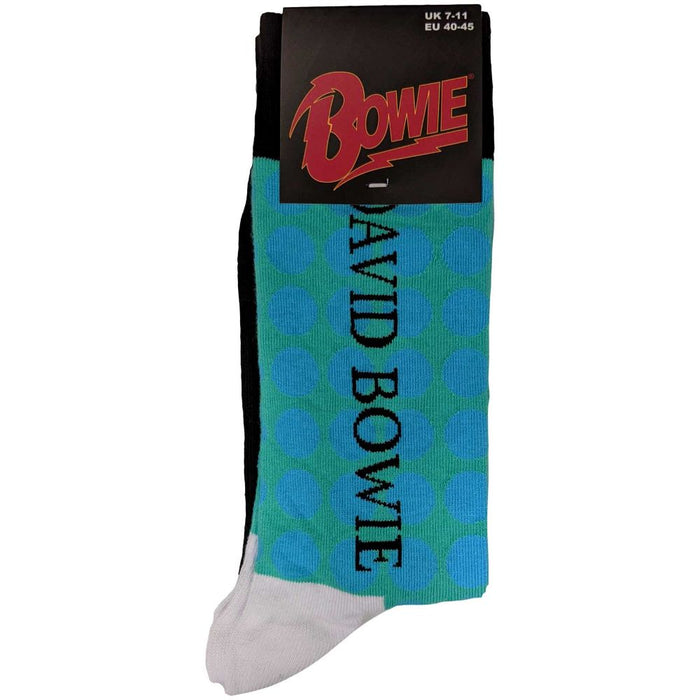 David Bowie Unisex Ankle Socks: Circles Pattern (Uk Size 7 - 11)