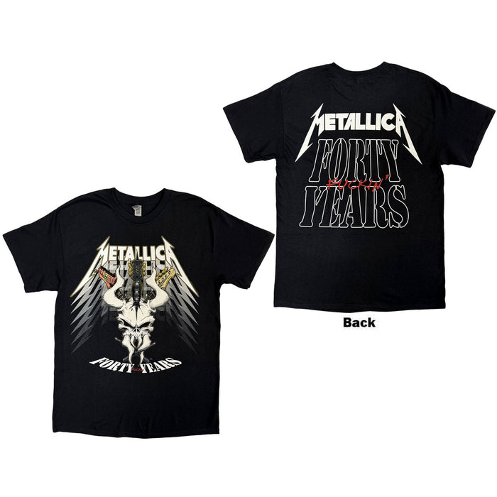 Metallica 40th Anniversary Forty Years Black XX-Large T-Shirt