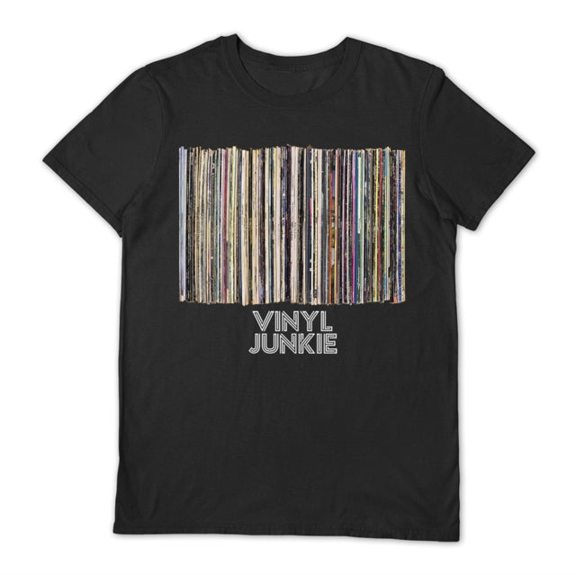 Vinyl Junkie Black Medium Unisex T-Shirt