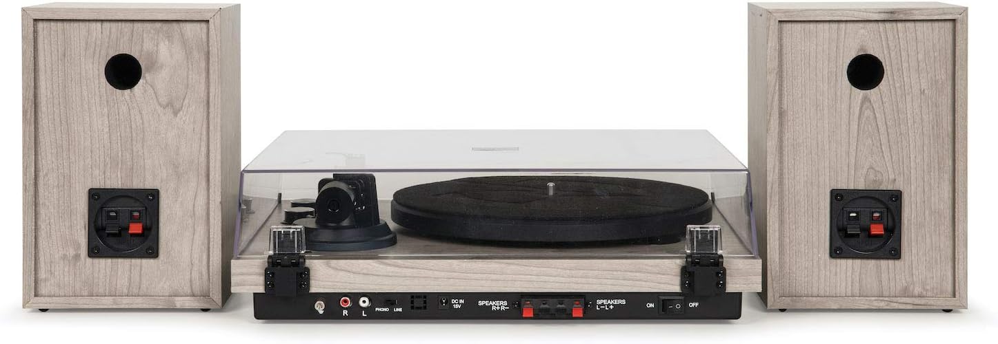 Crosley C62 Shelf System Turntable (Grey Colour)