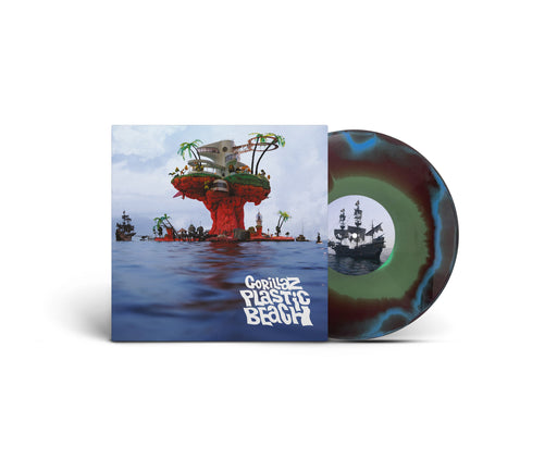 Gorillaz Plastic Beach Vinyl LP Blue, Green and Orange Colour
