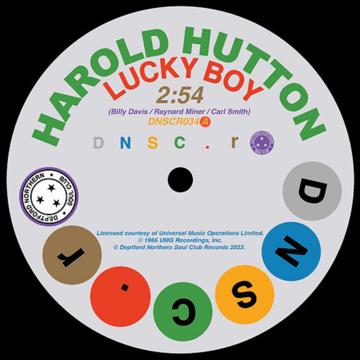 Harold Hutton & The Dells Lucky Boy/ Thinkin' About You 7" Vinyl Single 2023