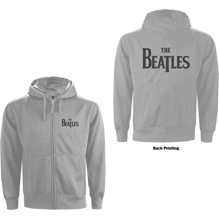 The Beatles Grey Large Zipped Hoodie