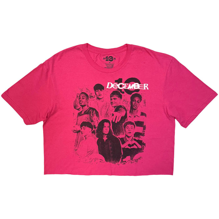 December 10 Montage Group Pink Ladies Crop Top Large T-Shirt