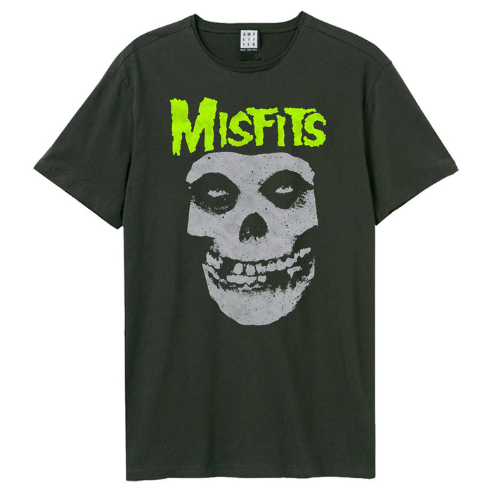 Misfits Neon Skull Amplified Charcoal X-Large Unisex T-Shirt