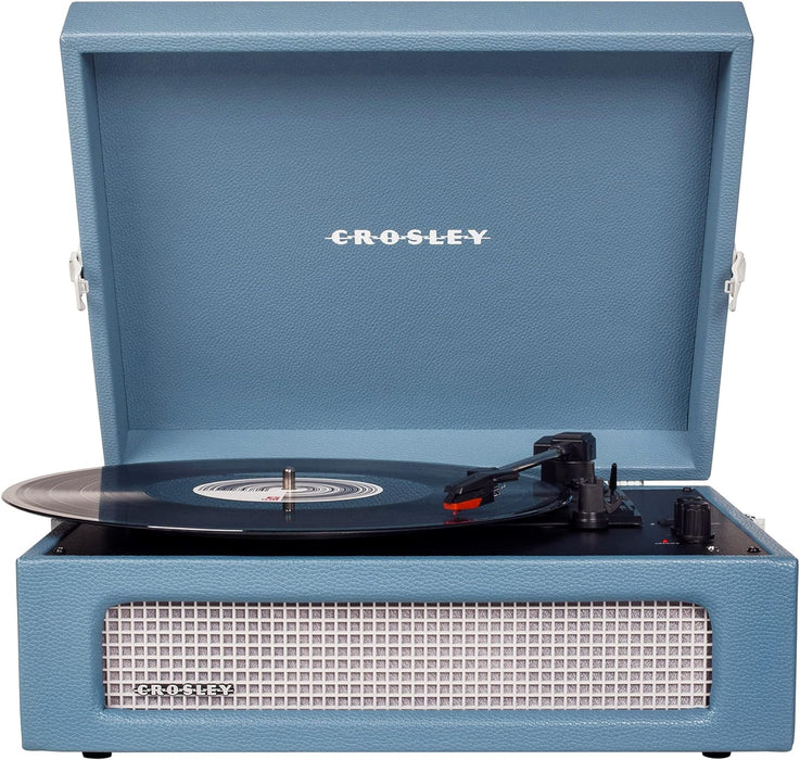 Crosley Voyager Portable Washed Blue Turntable